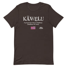 Load image into Gallery viewer, Short-Sleeve Unisex T-Shirt KAWELU Flag Logo White
