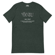 Load image into Gallery viewer, Short-Sleeve Unisex T-Shirt ONIU Front &amp; Back Printing Logo White
