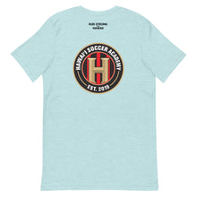 Load image into Gallery viewer, Short-Sleeve Unisex T-Shirt Hawaii Soccer Academy Front &amp; Back printing (Logo Black)

