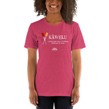 Load image into Gallery viewer, Short-Sleeve Unisex T-Shirt KAWELU Kahili Logo White
