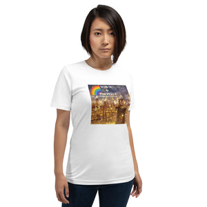 Short-Sleeve Unisex T-Shirt Hawaii de Poupelle with Rainbow
