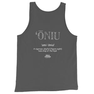 Unisex Tank Top ONIU Front & Back Printing Logo White