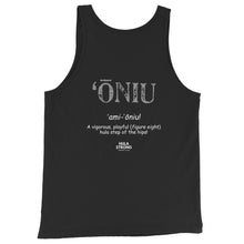 Load image into Gallery viewer, Unisex Tank Top ONIU Front &amp; Back Printing Logo White
