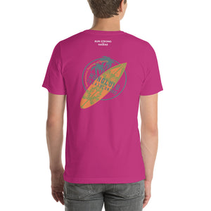 Honolulu Triathlon Short-Sleeve Unisex T-Shirt Front & Back printing (Logo White)