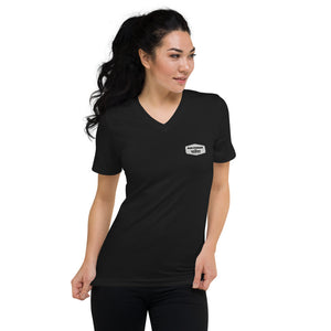 Unisex Short Sleeve V-Neck T-Shirt Honolulu Triathlon Front & Back printing (Logo White)