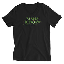 Load image into Gallery viewer, MANA HONUA Unisex Short Sleeve V-Neck T-Shirt Logo Green
