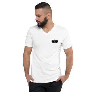 Unisex Short Sleeve V-Neck T-Shirt Hawaii Soccer Academy Front & Back printing (Logo Black)