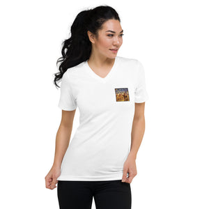 Unisex Short Sleeve V-Neck T-Shirt Hawaii de Poupelle
