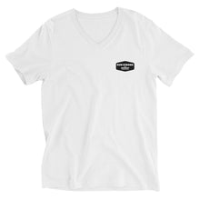Load image into Gallery viewer, Unisex Short Sleeve V-Neck T-Shirt Honolulu Triathlon Front &amp; Back printing (Logo Black)
