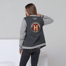 Load image into Gallery viewer, Women&#39;s Letterman Jacket Hawaii Soccer Academy Back printing

