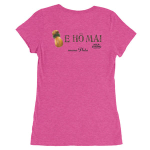 Ladies' T-shirt E HO MAI IPU B&F Black Logo for "mana Hula"