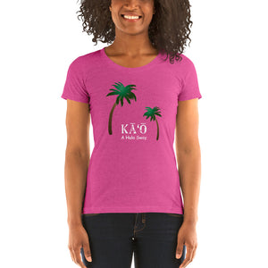 Ladies' short sleeve t-shirt KAO Front & Back Printing Logo White