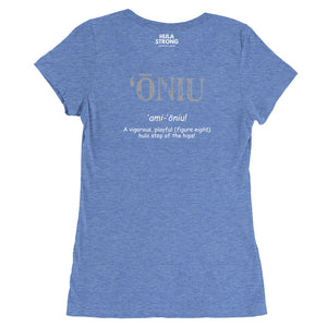 Ladies' short sleeve t-shirt ONIU Front & Back Printing Logo White