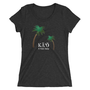 Ladies' short sleeve t-shirt KAO Front & Back Printing Logo White