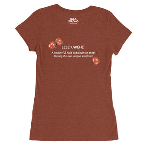 Ladies' short sleeve t-shirt LELE 'UWEHE Front & Back Printing Logo White