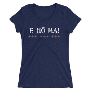 Ladies' short sleeve t-shirt E HO MAI Front & Back Printing Logo White