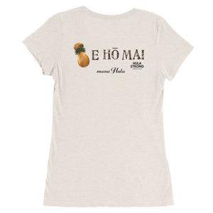 Ladies' T-shirt E HO MAI IPU B&F Black Logo for "mana Hula"