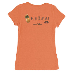Ladies' T-shirt E HO MAI IPU B&F Black Logo for "mana Hula"