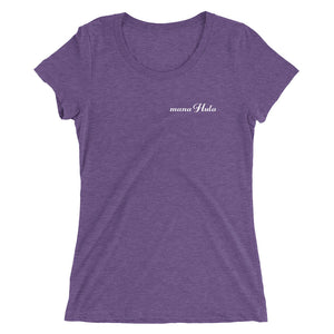 Ladies' T-shirt E HO MAI IPU B&F White Logo for "mana Hula"