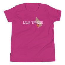 Load image into Gallery viewer, Youth Short Sleeve T-Shirt LELE &#39;UWEHE Front &amp; Back Printing Logo White
