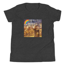 Load image into Gallery viewer, Youth Short Sleeve T-Shirt Hawaii de Poupelle with Rainbow
