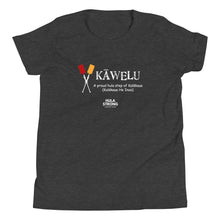 Load image into Gallery viewer, Youth Short Sleeve T-Shirt KAWELU Kahili Logo White
