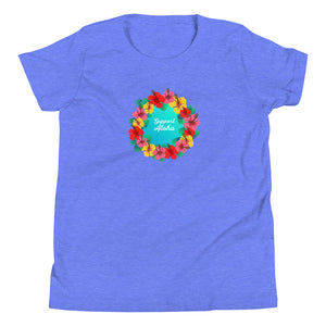 Youth Short Sleeve T-Shirt #SUPPORT ALOHA Series Flower