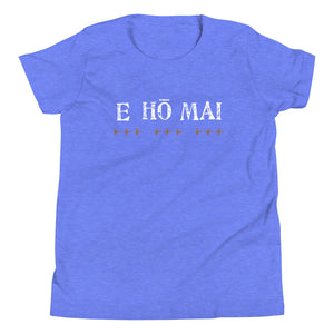 Youth Short Sleeve T-Shirt E HO MAI Front & Back Printing Logo White