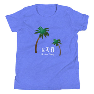 Youth Short Sleeve T-Shirt KAO Front & Back Printing Logo White