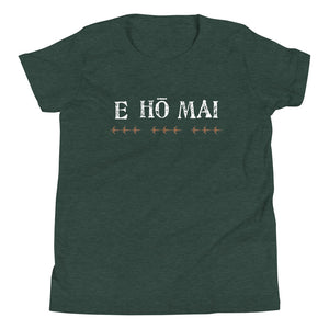 Youth Short Sleeve T-Shirt E HO MAI Front & Back Printing Logo White