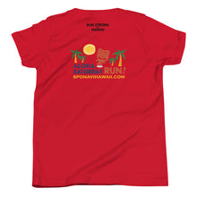 Load image into Gallery viewer, Youth Short Sleeve T-Shirt Aloha Saturday Run Front &amp; Back printing (Logo Black)

