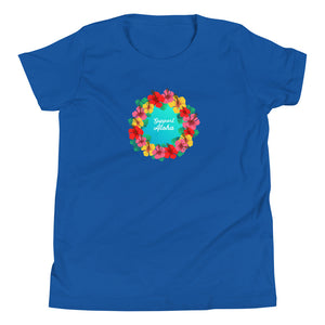 Youth Short Sleeve T-Shirt #SUPPORT ALOHA Series Flower