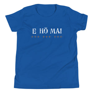 Youth Short Sleeve T-Shirt E HO MAI Front & Back Printing Logo White