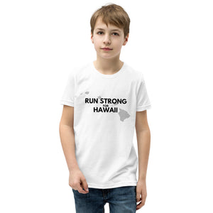 Youth Short Sleeve T-Shirt RUN STRONG FOR HAWAII (Logo Black)