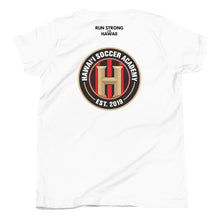 Load image into Gallery viewer, Youth Short Sleeve T-Shirt Hawaii Soccer Academy Front &amp; Back printing (Logo Black)
