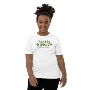 MANA HONUA Youth Short Sleeve T-Shirt Logo Green