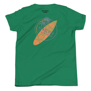 Youth Short Sleeve T-Shirt Honolulu Triathlon Front & Back printing (Logo Black)